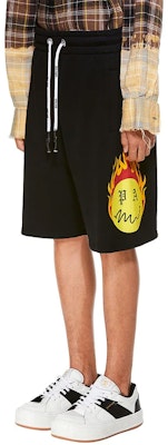 PALM ANGELS SS21 燃燒頭炎印花寬鬆黑色短褲 PMCI010R21FLE0011018 Cheap PALM ANGELS SS21 燃燒頭炎印花寬鬆黑色短褲 PMCI010R21FLE0011018