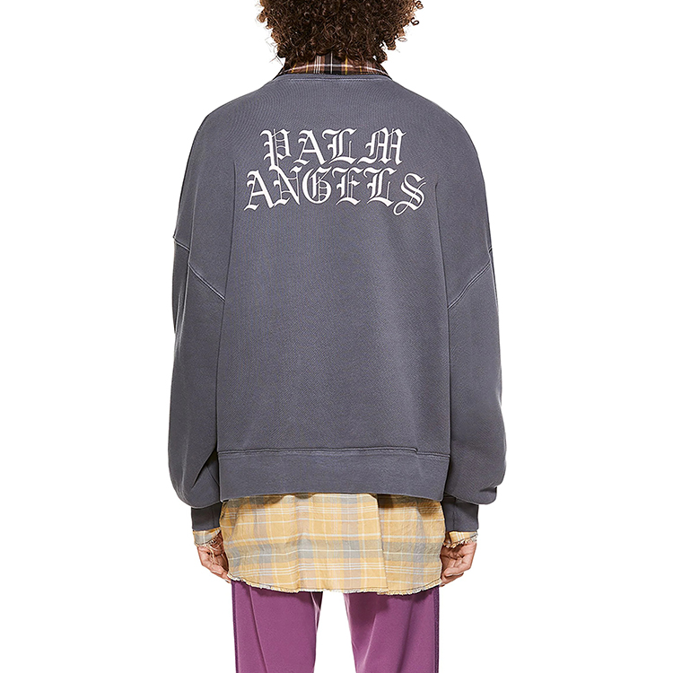 Details for PALM ANGELS SS21 火焰头宽松版圆领卫衣 灰色 PMBA026R21FLE0051018
