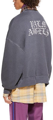 PALM ANGELS SS21 燃燒頭像寬鬆版圓領衛衣 灰色 PMBA026R21FLE0051018 Cheap PALM ANGELS SS21 燃燒頭像寬鬆版圓領衛衣 灰色 PMBA026R21FLE0051018