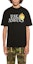 Shop Camiseta Negra PALM ANGELS SS21 Burning Smiley con Logo Gótico. PMAA001R21JER0031018