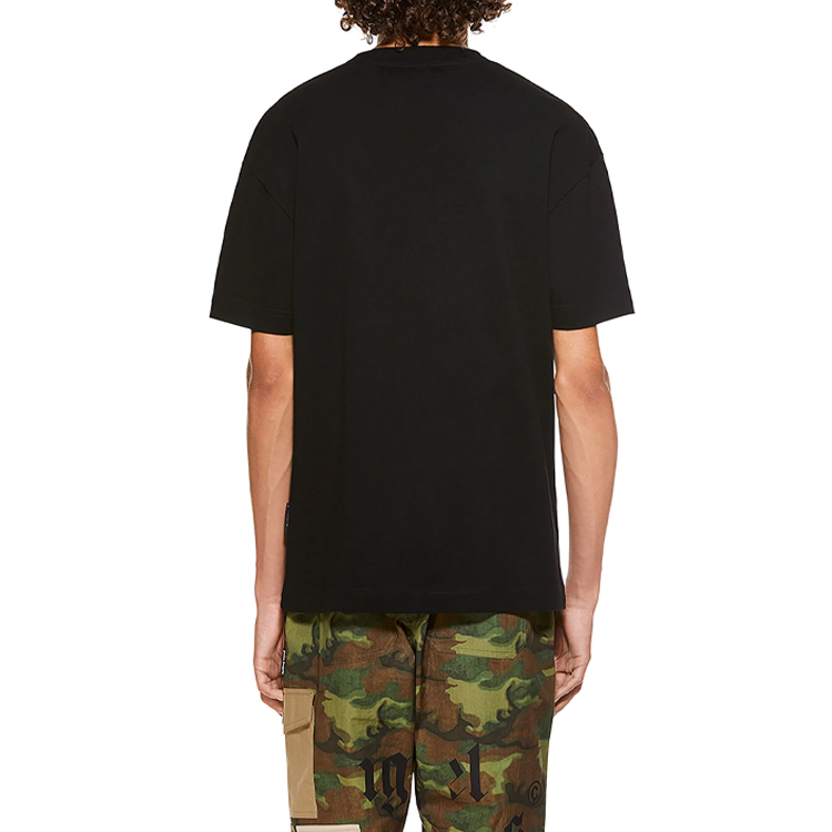 Purchase Camiseta Negra PALM ANGELS SS21 Burning Smiley con Logo Gótico. PMAA001R21JER0031018