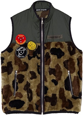 PALM ANGELS SS21迷彩无袖羊羔绒马甲军绿色。 PMEA160S21FAB0015610 Buy PALM ANGELS SS21迷彩无袖羊羔绒马甲军绿色。 PMEA160S21FAB0015610