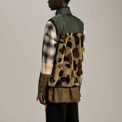 PALM ANGELS SS21迷彩无袖羊羔绒马甲军绿色。 PMEA160S21FAB0015610 Details for PALM ANGELS SS21迷彩无袖羊羔绒马甲军绿色。 PMEA160S21FAB0015610