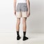 Purchase Palm Angels SS21 Checkered Patchwork Logo Casual Shorts Black PMCB034S21FAB0026101