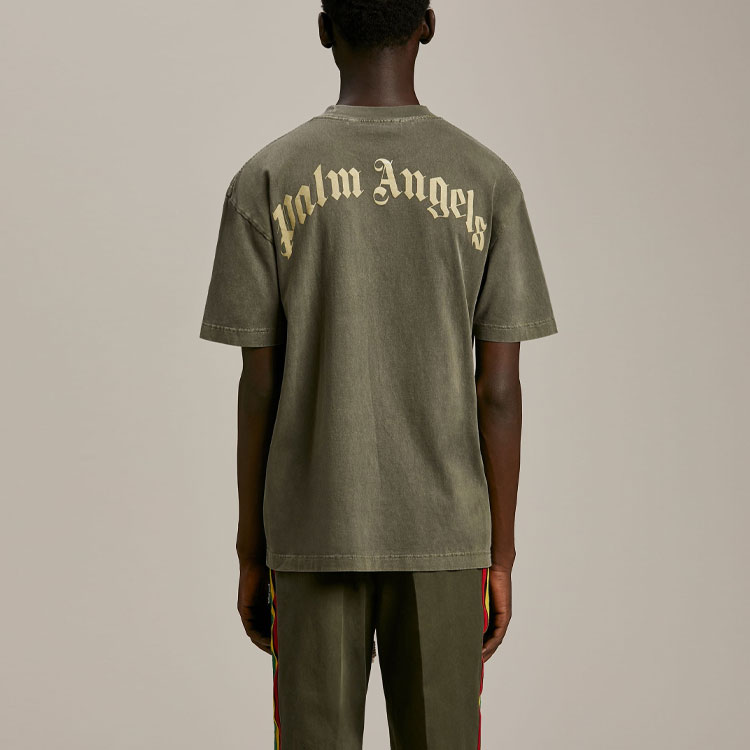Purchase PALM ANGELS SS21 Decap Bear Logo T-shirt Green Mens PMAA001S21JER0165601
