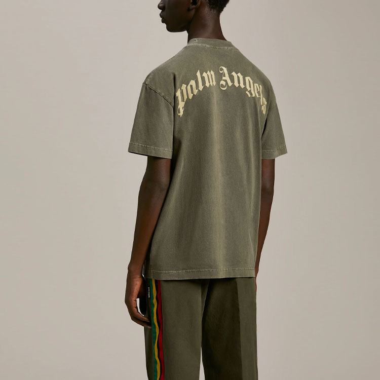 Sizing PALM ANGELS SS21 Decap Bear Logo T-shirt Green Mens PMAA001S21JER0165601