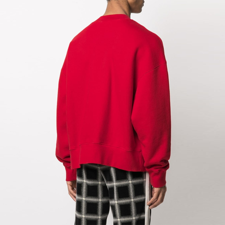 Shop PALM ANGELS SS21 デキャピテイテッドベア カートゥーン クルーネック スウェットシャツ レッド メンズ PMBA026R21FLE0012560