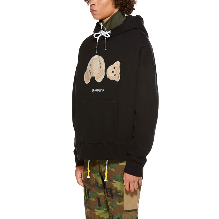 Details for Palm Angels SS21 Decapitated Bear Hoodie Black for Men PMBB058R21FLE0011060
