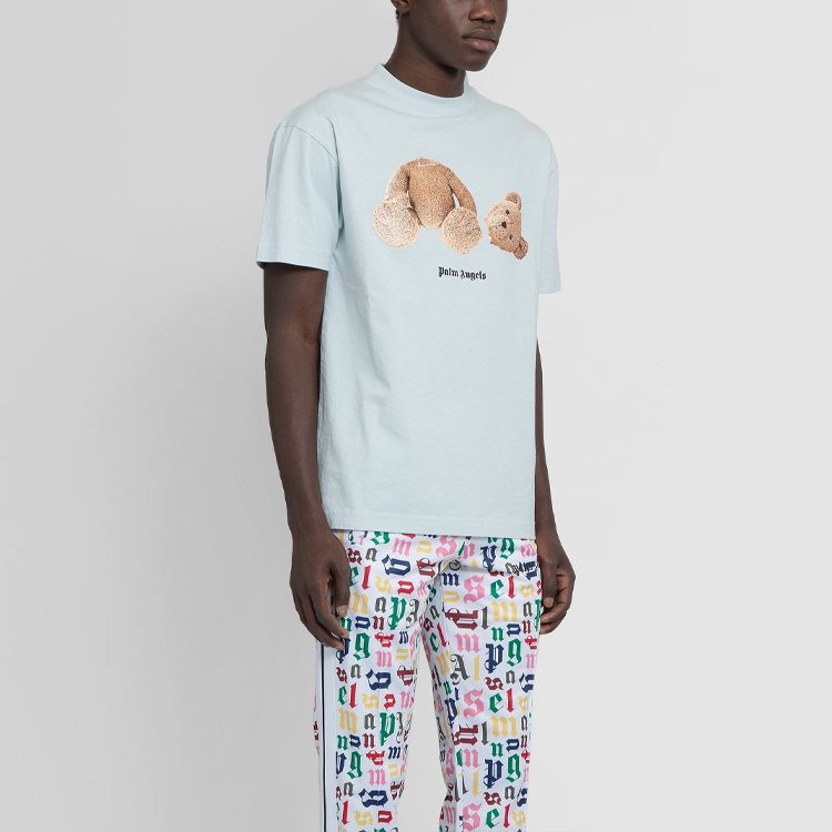 Details for パームエンジェルス SS21 デカピテッドベアプリントTシャツ ブルー PMAA001S21JER0184460