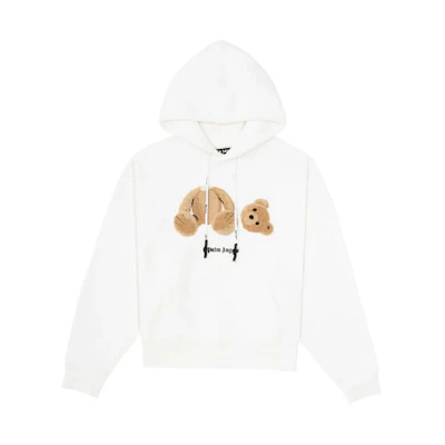 Palm Angels SS21 Decapitated Bear White Hoodie PMBB058R21FLE0010160