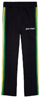 Palm Angels SS21 Exodus Rainbow Logo Stripe Track Pants Black Style. PMCA007S21FAB0061001 Palm Angels SS21 Exodus Rainbow Logo Stripe Track Pants Black Style. PMCA007S21FAB0061001