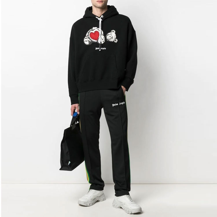 Lookbook パームエンジェルス SS21 エクソダス レインボーロゴ トラックパンツ ブラック. PMCA007S21FAB0061001