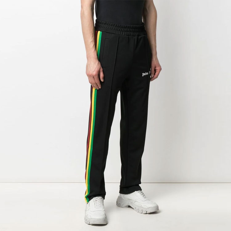 Shop パームエンジェルス SS21 エクソダス レインボーロゴ トラックパンツ ブラック. PMCA007S21FAB0061001