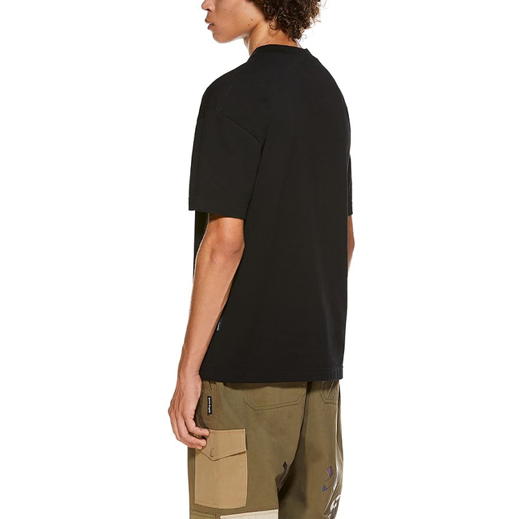 Sizing Palm Angels Kaos Hitam SS21 Graphic Print Crew Neck PMAA001R21JER0101030