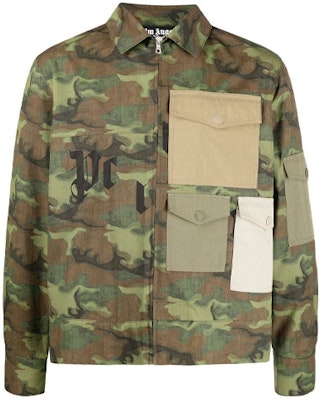 PALM ANGELS SS21 Green Camo Pocket Shirt Jacket Outerwear. PMEA150R21FAB0018556 Order PALM ANGELS SS21 Green Camo Pocket Shirt Jacket Outerwear. PMEA150R21FAB0018556