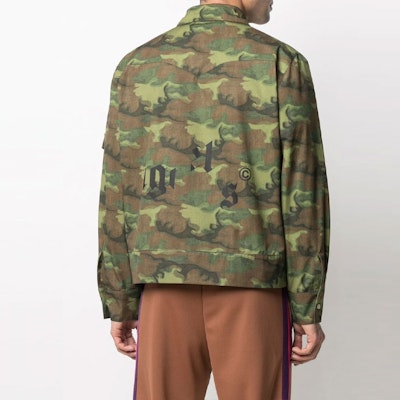 PALM ANGELS SS21 Green Camo Pocket Shirt Jacket Outerwear. PMEA150R21FAB0018556 Shop PALM ANGELS SS21 Green Camo Pocket Shirt Jacket Outerwear. PMEA150R21FAB0018556