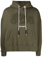 Palm Angels SS21 Green Decapitated Bear Logo Hoodie PMBB058S21FLE0055601 Palm Angels SS21 Green Decapitated Bear Logo Hoodie PMBB058S21FLE0055601