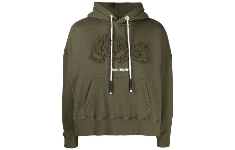 Order Palm Angels SS21 綠色斷頭熊標誌連帽衫 PMBB058S21FLE0055601