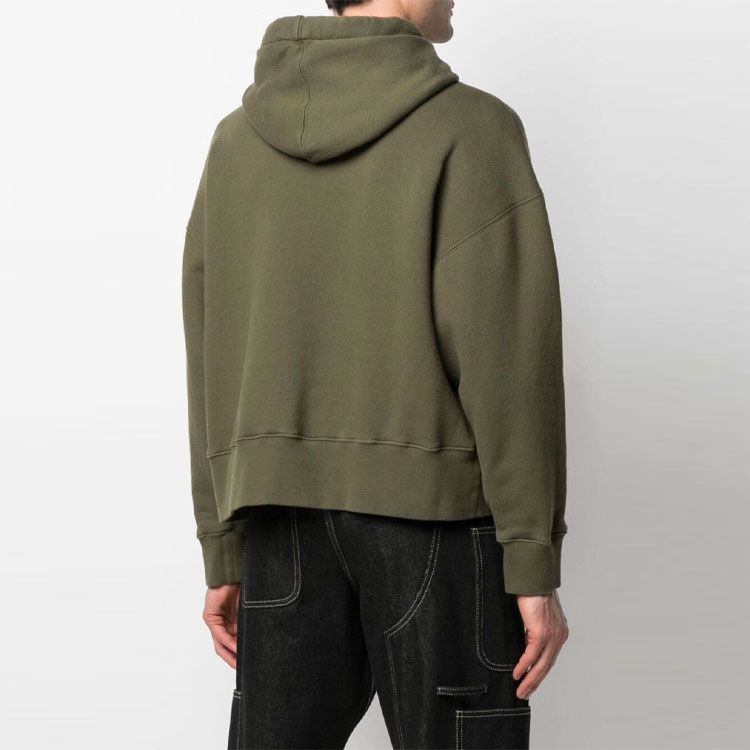 Shop Palm Angels SS21 綠色斷頭熊標誌連帽衫 PMBB058S21FLE0055601