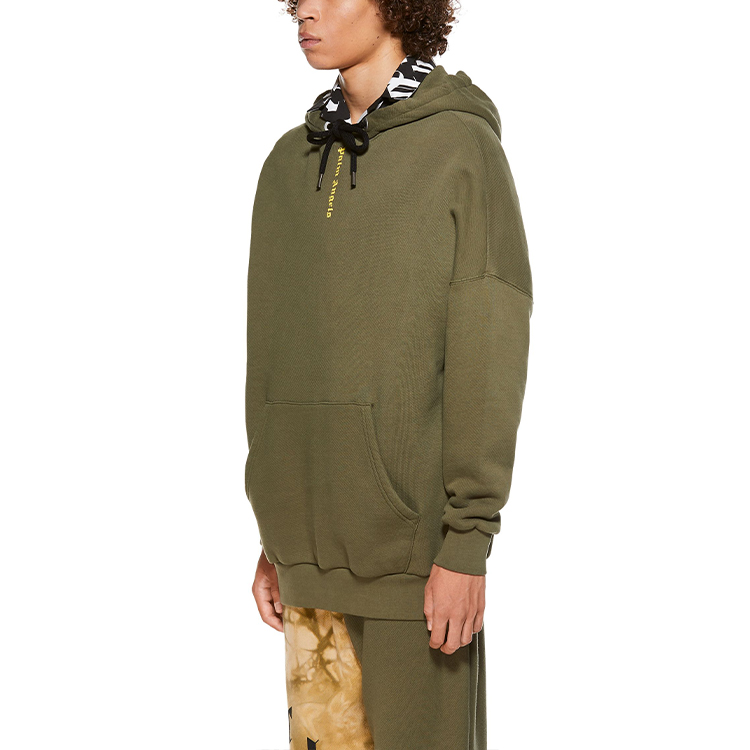 Cheap 棕榈天使 SS21 绿色军旅风格Logo印花连帽卫衣 男款 PMBB036R21FLE0035618