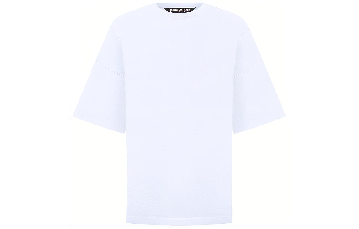 PALM ANGELS SS21 Logo Crewneck Short Sleeve T-Shirt Men Light Blue PMAA002S21JER0024444