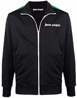 PALM ANGELS SS21 Logo Zip Track Jacket Black with Stripe Sleeve - . PMBD001R21FAB0031001 PALM ANGELS SS21 Logo Zip Track Jacket Black with Stripe Sleeve - . PMBD001R21FAB0031001