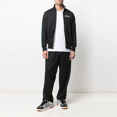 棕榈天使SS21黑色Logo拉链运动夹克带条纹袖子 PMBD001R21FAB0031001 Lookbook 棕榈天使SS21黑色Logo拉链运动夹克带条纹袖子 PMBD001R21FAB0031001