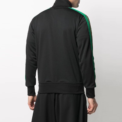 棕榈天使SS21黑色Logo拉链运动夹克带条纹袖子 PMBD001R21FAB0031001 Shop 棕榈天使SS21黑色Logo拉链运动夹克带条纹袖子 PMBD001R21FAB0031001