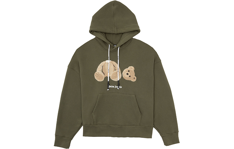 PALM ANGELS SS21 Olive Green Decapitated Bear Hoodie Sweatshirt PMBB058R21FLE0015660 圖 2