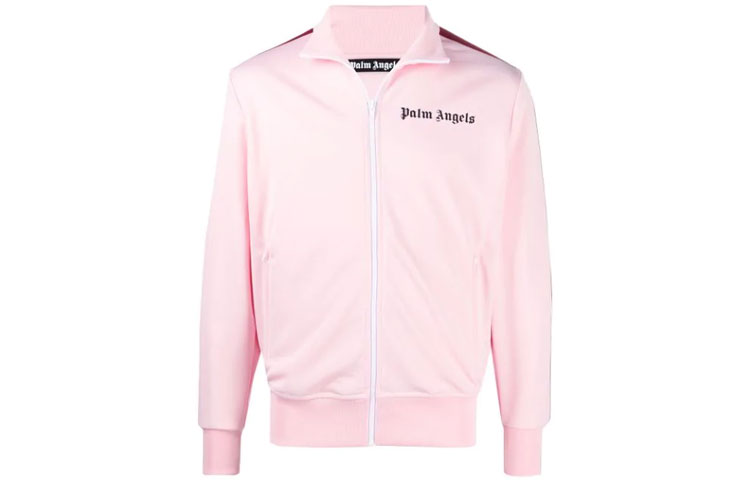 Palm Angels SS21 Pink Logo Stripe Sleeve Track Jacket Men PMBD001S21FAB0043028