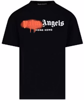 PALM ANGELS SS21 Spray Logo T-Shirt Black Short Sleeve Tee PMAA001S21JER0411020 PALM ANGELS SS21 Spray Logo T-Shirt Black Short Sleeve Tee PMAA001S21JER0411020