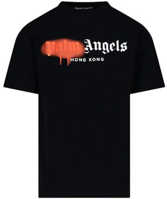 PALM ANGELS SS21 Spray Logo T-Shirt Black Short Sleeve Tee PMAA001S21JER0411020 Order PALM ANGELS SS21 Spray Logo T-Shirt Black Short Sleeve Tee PMAA001S21JER0411020
