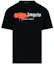 Order PALM ANGELS SS21 Spray Logo T-Shirt Black Short Sleeve Tee PMAA001S21JER0411020