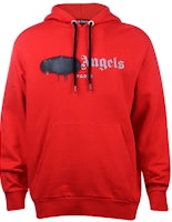PALM ANGELS SS21 Spray Paint Logo Hoodie Red . PMBB003F20FLE0012510 PALM ANGELS SS21 Spray Paint Logo Hoodie Red . PMBB003F20FLE0012510