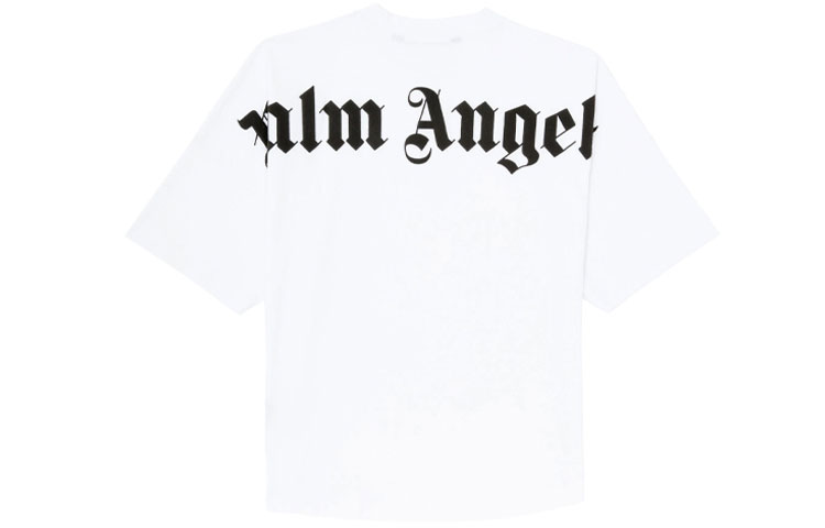 PALM ANGELS SS21 White Back Logo Print Tee PMAA002R21JER0010110