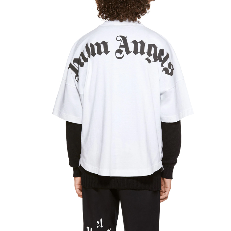 Purchase PALM ANGELS SS21 ホワイト バックロゴプリントTシャツ PMAA002R21JER0010110