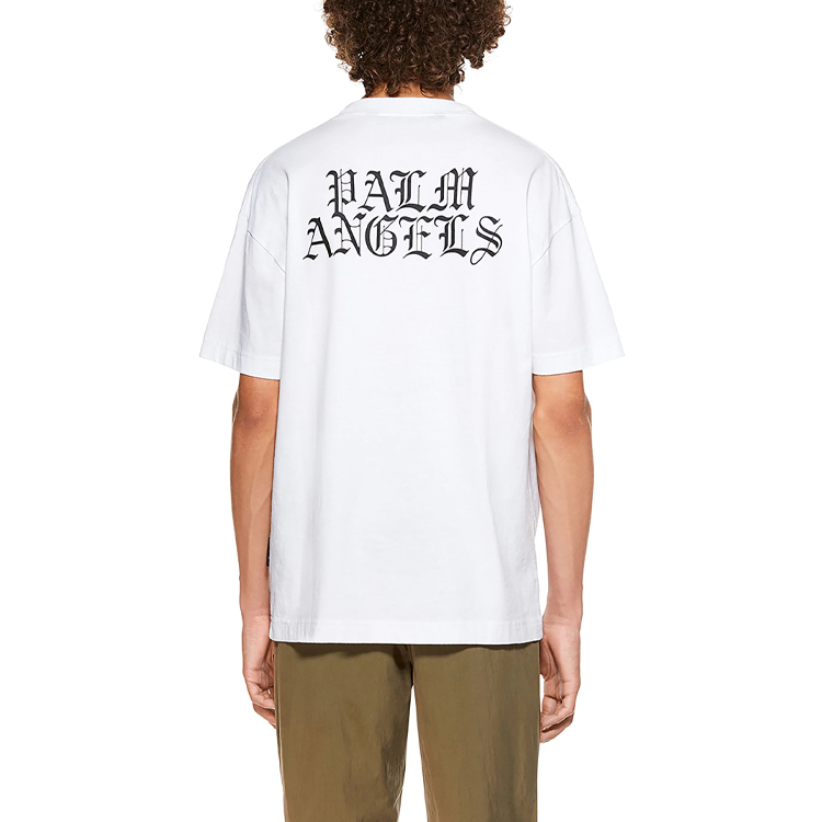 Purchase パームエンジェルス SS21 ホワイト クルーネック フレームプリント Tシャツ PMAA001R21JER0040118