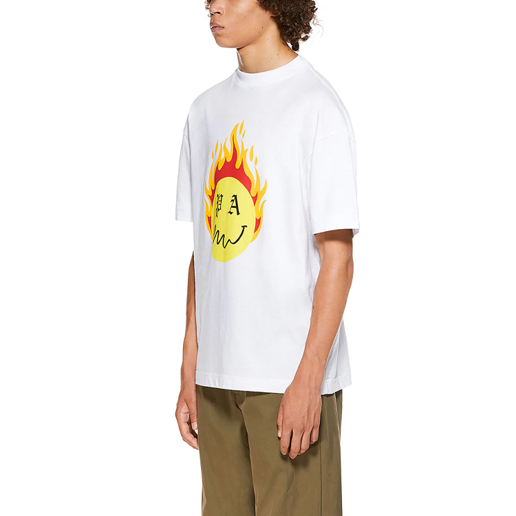 Details for パームエンジェルス SS21 ホワイト クルーネック フレームプリント Tシャツ PMAA001R21JER0040118