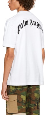 PALM ANGELS SS21 Kaos Crewneck Putih Logo Grafik. PMAA001R21JER0020155 Cheap PALM ANGELS SS21 Kaos Crewneck Putih Logo Grafik. PMAA001R21JER0020155