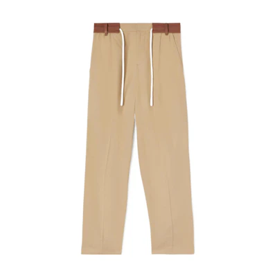 Palm Angels SS22 Beige Belted Track Pants PMCA112S22FAB0016164