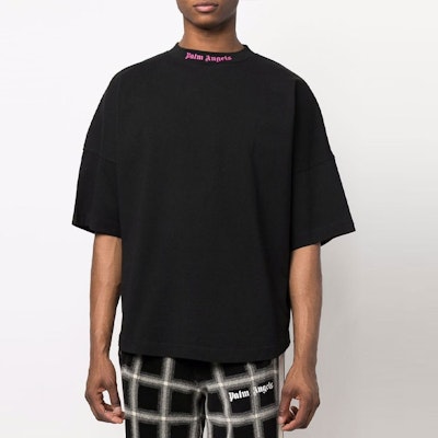 PALM ANGELS SS22 黑色寬鬆版字母印花T恤 PMAA002C99JER0031032 Shop PALM ANGELS SS22 黑色寬鬆版字母印花T恤 PMAA002C99JER0031032