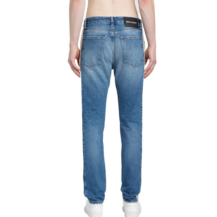 Purchase PALM ANGELS SS22  Light Blue Casual Solid Cotton Jeans. PMYA028C99DEN0014001