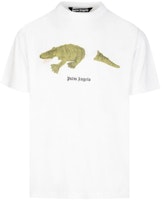 PALM ANGELS SS22 Loose Fit Graphic Print White Short Sleeve T-Shirt PMAA001C99JER0020155 PALM ANGELS SS22 Loose Fit Graphic Print White Short Sleeve T-Shirt PMAA001C99JER0020155