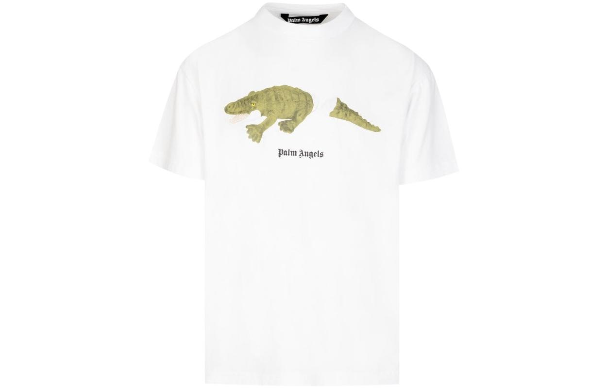 Order パームエンジェルス SS22 ルーズフィット グラフィックプリント 白Tシャツ 半袖 PMAA001C99JER0020155