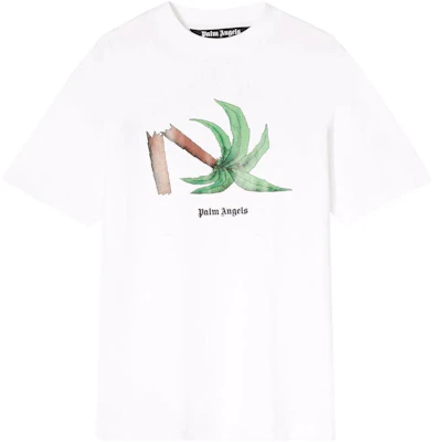 Camiseta Blanca Palm Angels SS22 Cuello Redondo con Estampado de Palmeras. PMAA001S22JER0220155 Buy Camiseta Blanca Palm Angels SS22 Cuello Redondo con Estampado de Palmeras. PMAA001S22JER0220155