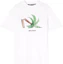 Buy Camiseta Blanca Palm Angels SS22 Cuello Redondo con Estampado de Palmeras. PMAA001S22JER0220155