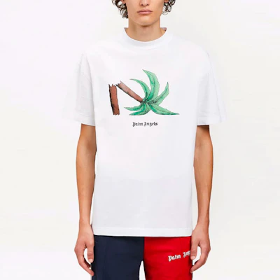 Camiseta Blanca Palm Angels SS22 Cuello Redondo con Estampado de Palmeras. PMAA001S22JER0220155 Shop Camiseta Blanca Palm Angels SS22 Cuello Redondo con Estampado de Palmeras. PMAA001S22JER0220155