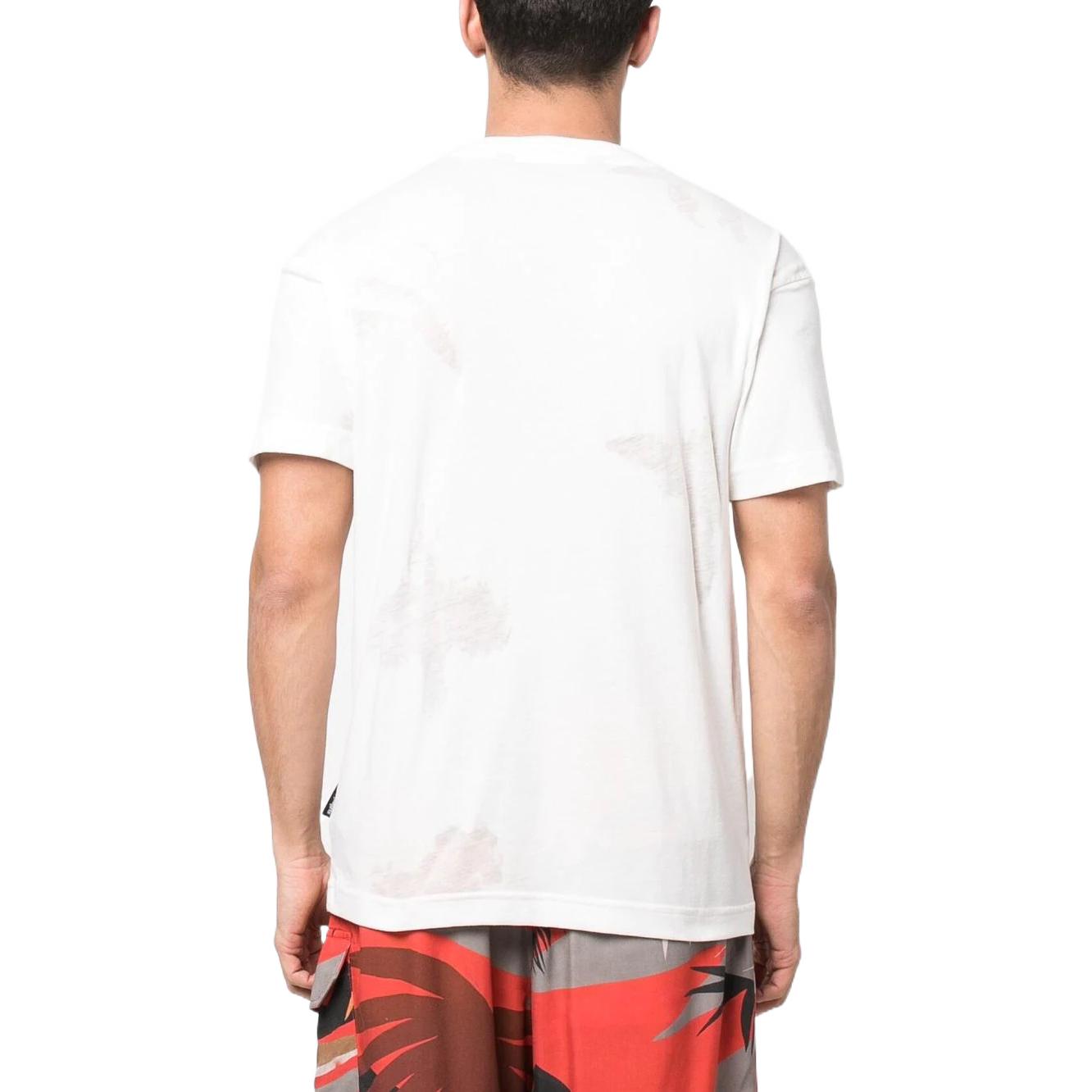 Shop Palm Angels SS22 Kaos Crewneck Motif Animal Putih Tee PMAA001S22JER0280110