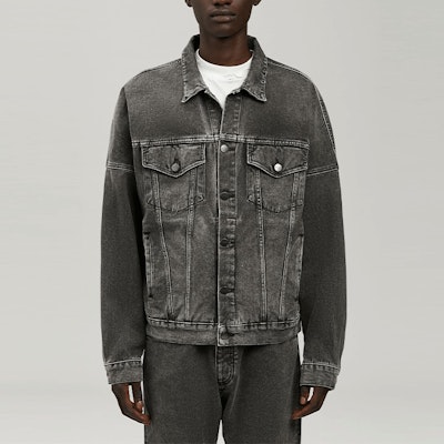 팜엔젤스 SS22 아치 로고 프린트 데님 자켓 블랙 가을 컬렉션. PMYE006C99DEN0011001 Shop 팜엔젤스 SS22 아치 로고 프린트 데님 자켓 블랙 가을 컬렉션. PMYE006C99DEN0011001