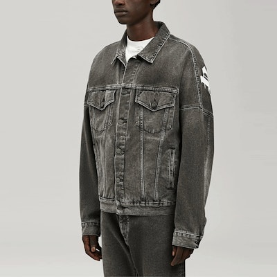 팜엔젤스 SS22 아치 로고 프린트 데님 자켓 블랙 가을 컬렉션. PMYE006C99DEN0011001 Details for 팜엔젤스 SS22 아치 로고 프린트 데님 자켓 블랙 가을 컬렉션. PMYE006C99DEN0011001